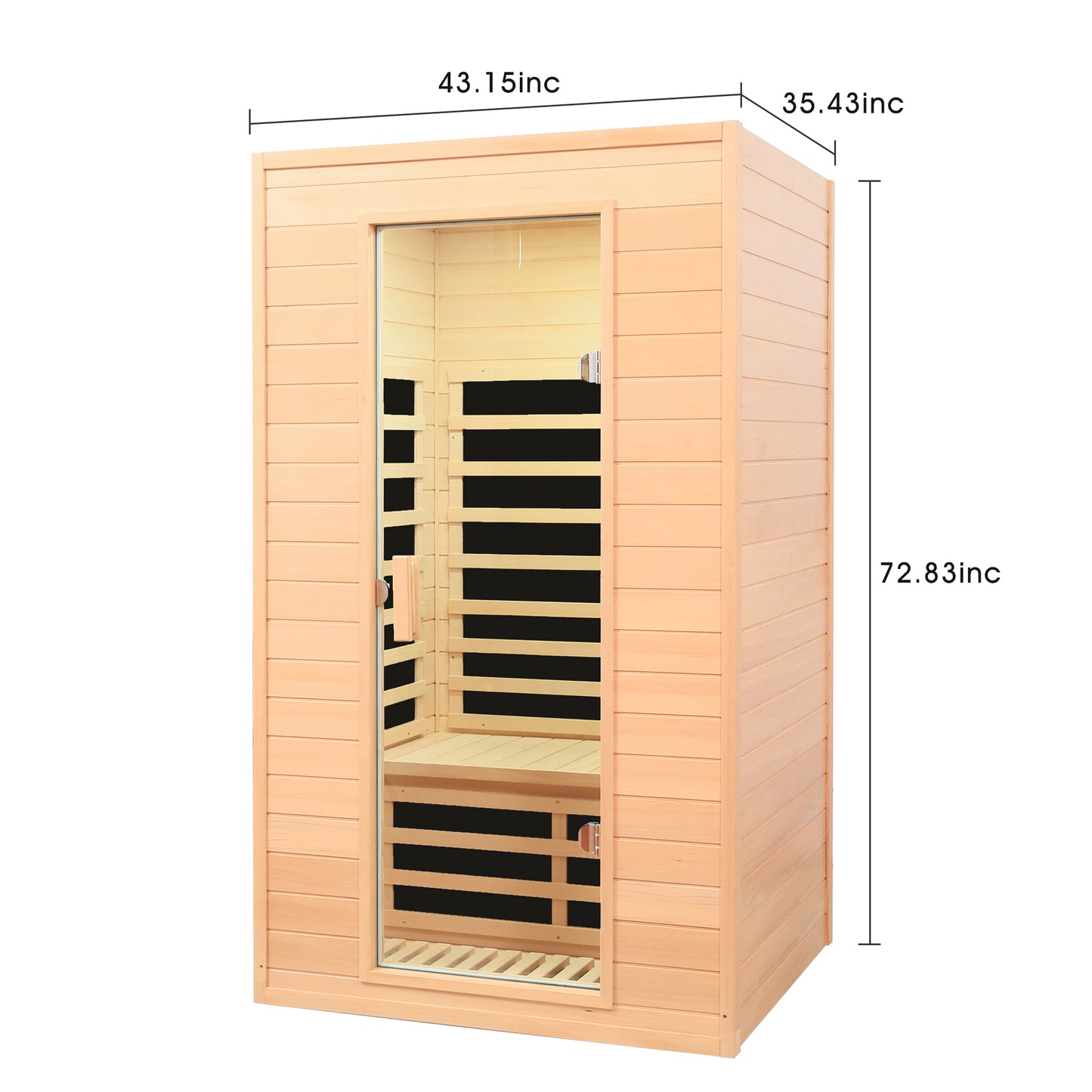 Hemlock Two-person far infrared roof embedded indoor sauna room image 9