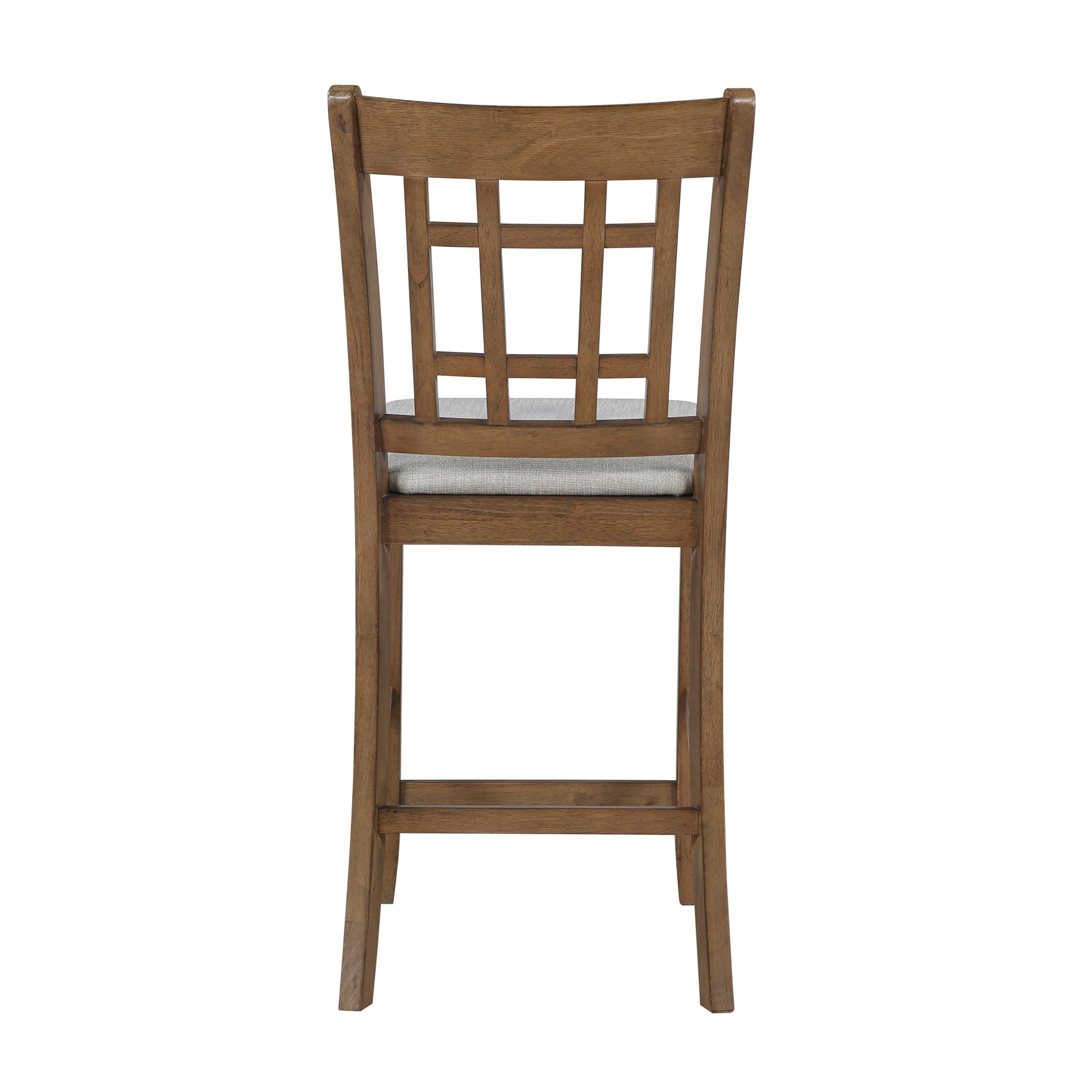 Brown Finish Counter Height Dining Chairs Set of 2 Padded Seat Upholstery Wood Frame Dining Kitchen Furniture image 5