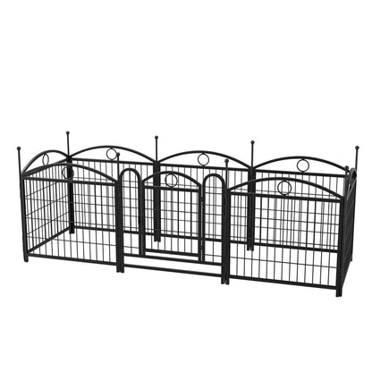 Dog Playpen Indoor 24 inch 8 Panels Metal Dog Pen Pet Dog Fence Outdoor Exercise Pen with Doors, Heavy Duty Dog Fence Puppy Pen for Large Medium Small Dogs Indoor Outdoor Foldable Pet Exercise Pen image 9