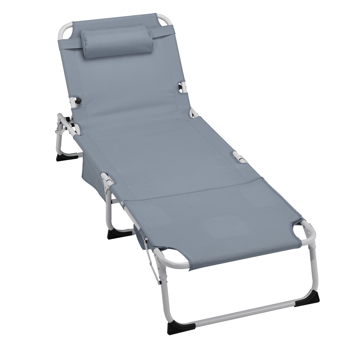 3-in-1 Heavy Duty Tanning Chair with Face Hole Adjustable 5-Position Folding Chaise Lounge Chairs for Outside Portable Lay Flat Beach Lounge Chair for Outdoor Sunbathing Patio Pool Lawn Camping Deck P image 4