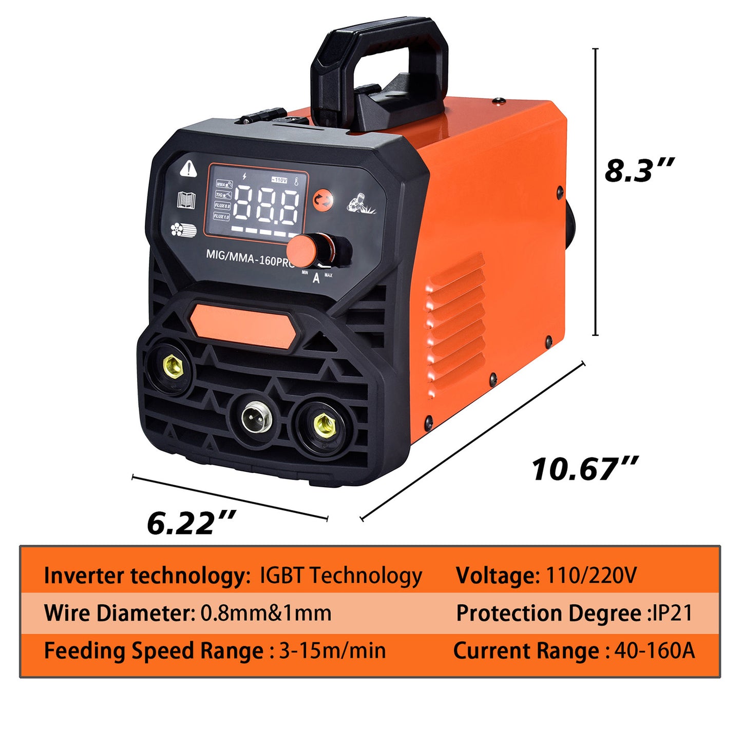 Dual Voltage 4-in-1 Welding Machine, MMA/MIG-160 Pro Portable Inverter Welder Multifunctional Electric Welders image 3