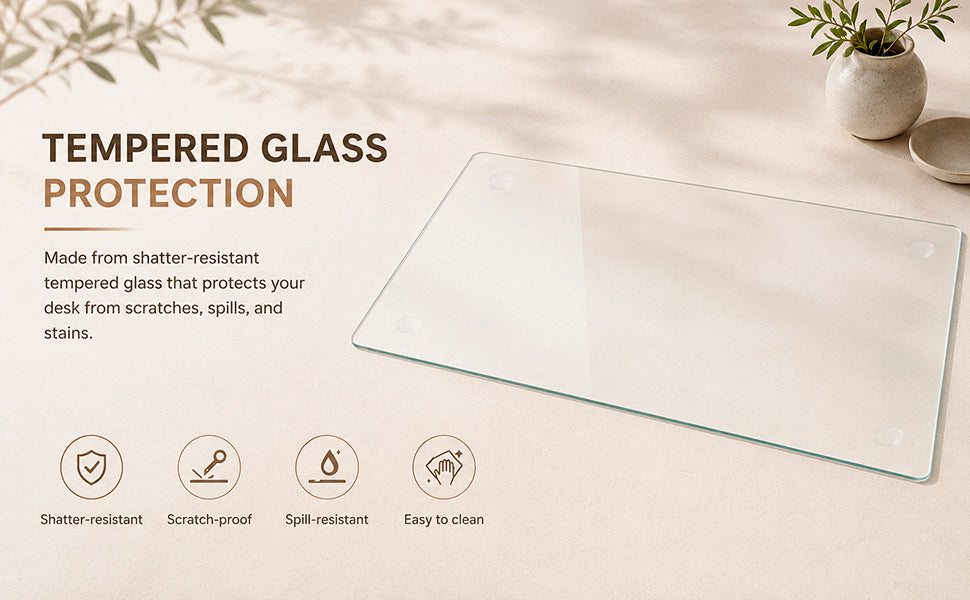 CLEAR Tempered glass table mat 20X32 INCH image 4