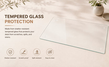 CLEAR Tempered glass table mat 20X32 INCH image 4