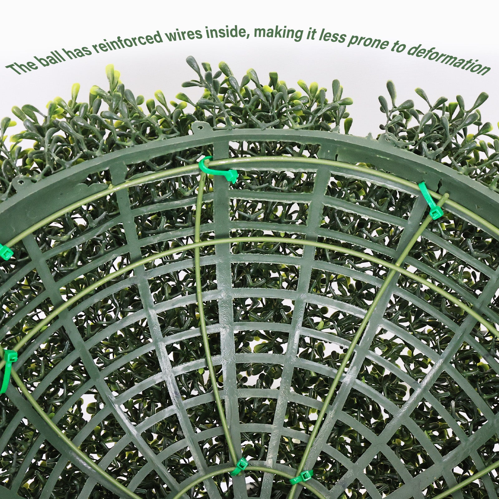 18.5IN Topiary Balls Artificial Outdoor Faux Boxwood Plants Large Green Decorative Spheres for Garden Front Porch Patio Planter Decoration, 2pcs/set image 6