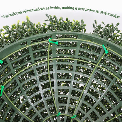 18.5IN Topiary Balls Artificial Outdoor Faux Boxwood Plants Large Green Decorative Spheres for Garden Front Porch Patio Planter Decoration, 2pcs/set image 6
