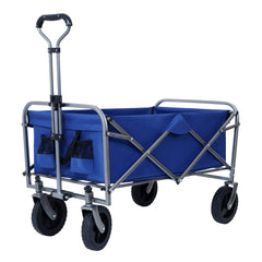 Collapsible Wagon Cart - Foldable with Wheels & Drink Holders