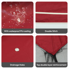10x10 Ft Outdoor Patio Gazebo Replacement Canopy - Perfect Red Cover
