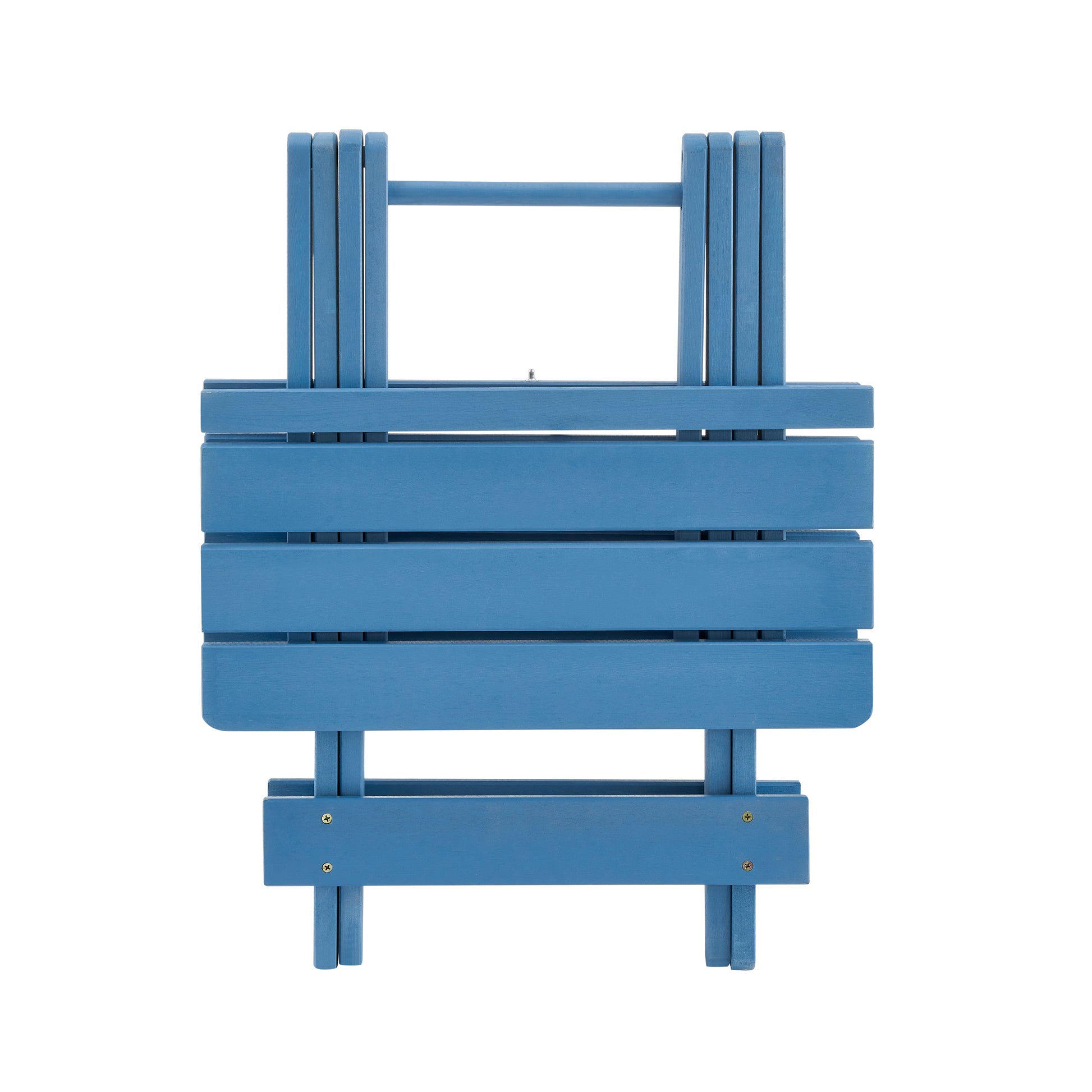 Folding Square Table Patio Outdoor solid wood Table for Backyard, Balcony, Portable Design Space-Saving Blue Color image 10