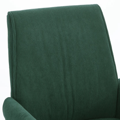 Mid-back liftable office chair, striped fabric, and ergonomically designed, is an excellent choice for working, studying or relaxing. The mid-back design provides a better sitting experience.Green image 2