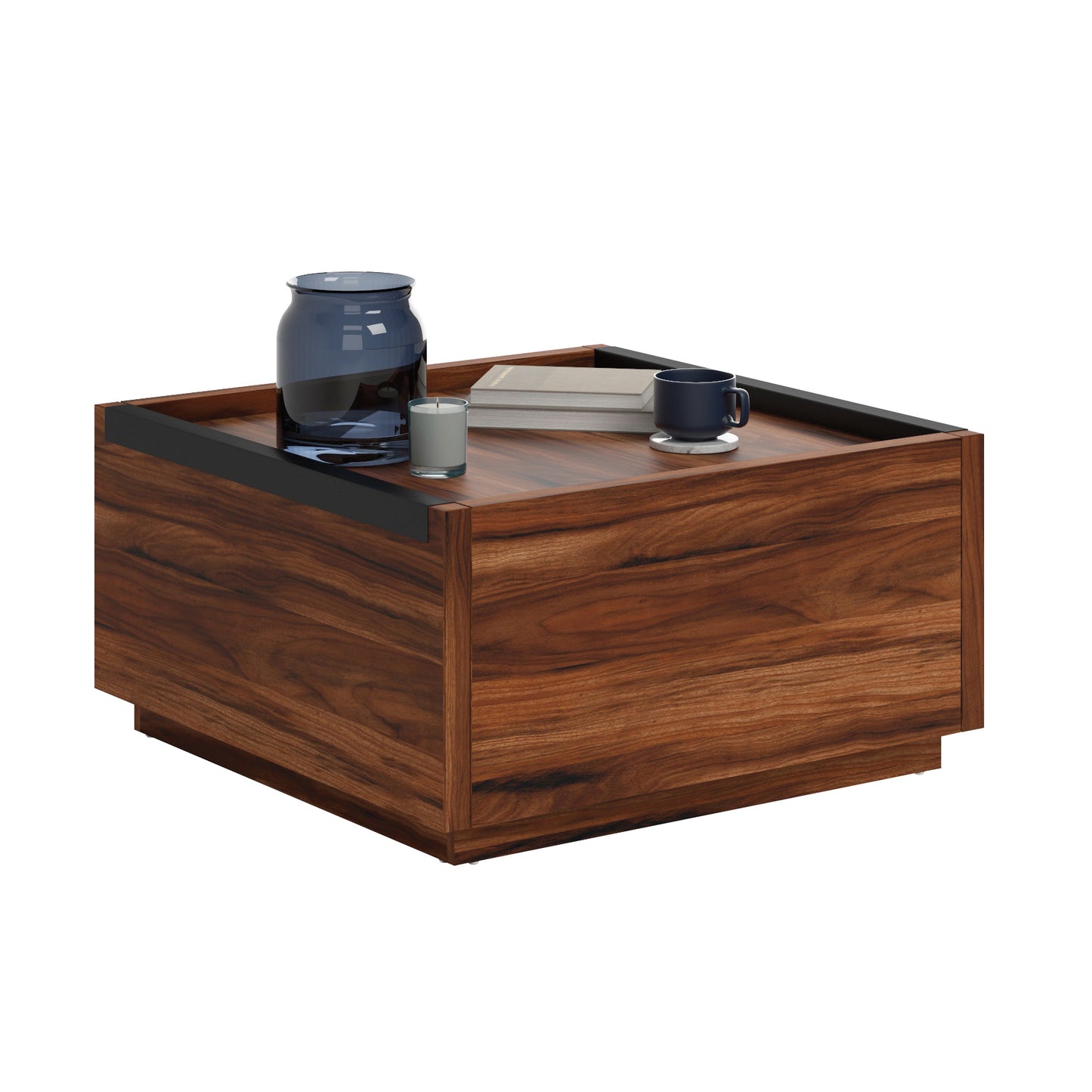 Coffee Table with Full-Extension Drawers, Dark Brown finish image 11