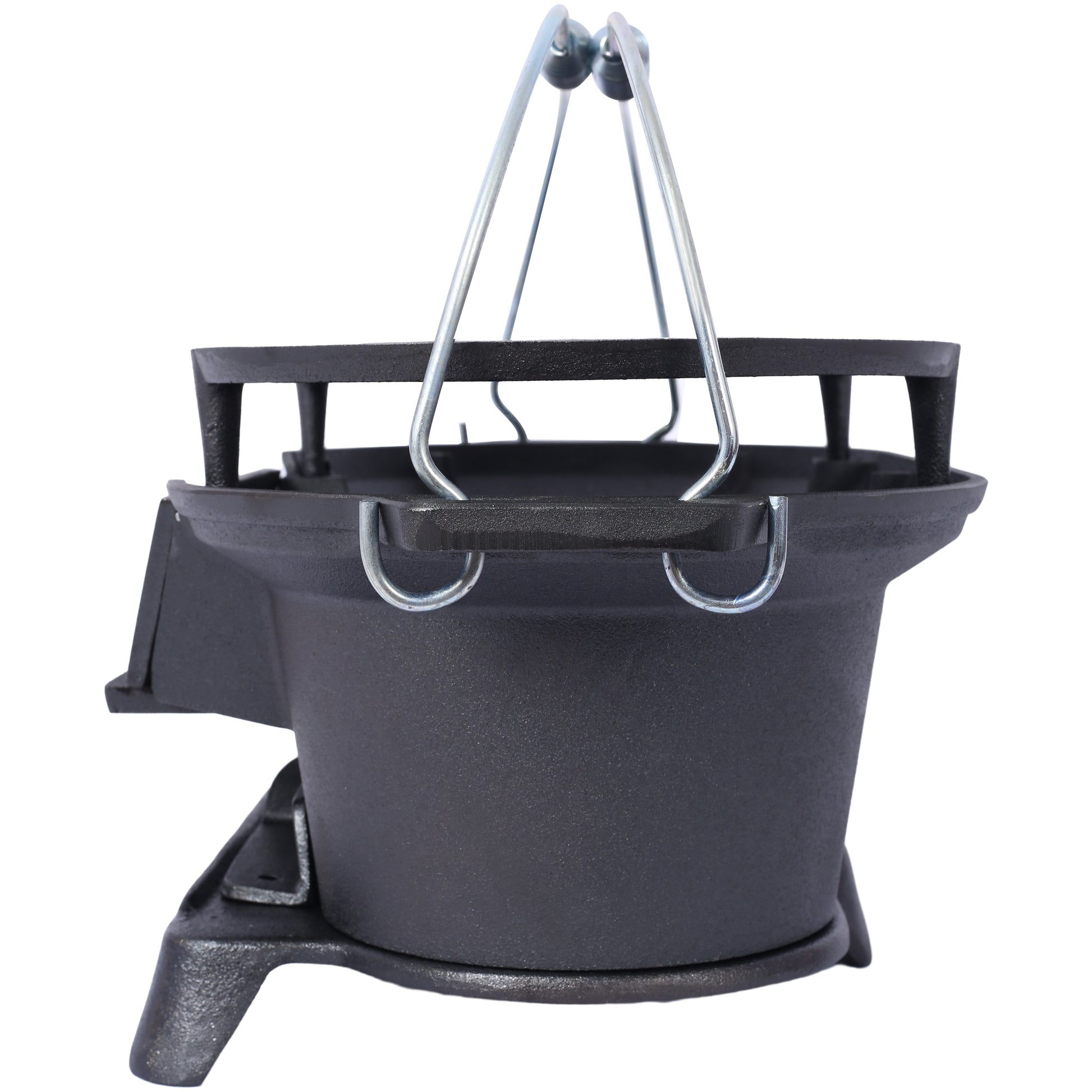 Oval Cast Iron Grill Outdoor, Portable Charcoal Grill and Tabletop Cast Iron Skillet - 100% Cast Iron, Durable, Small Charcoal Grill, Camping Stove, Hibachi Grill image 9