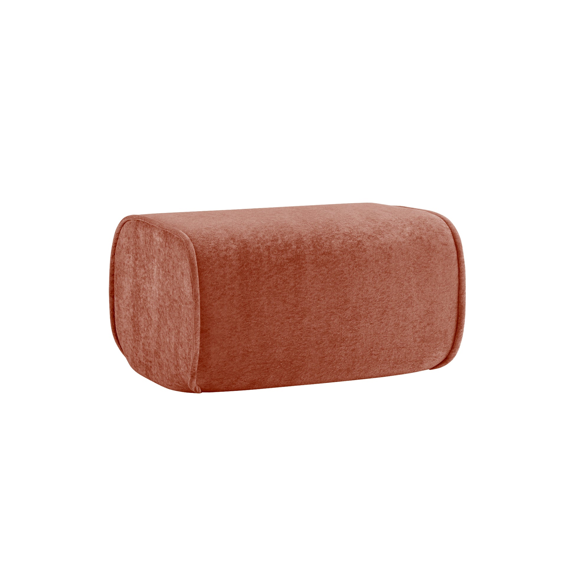 Harrison Ottoman Velvet-Red image 1