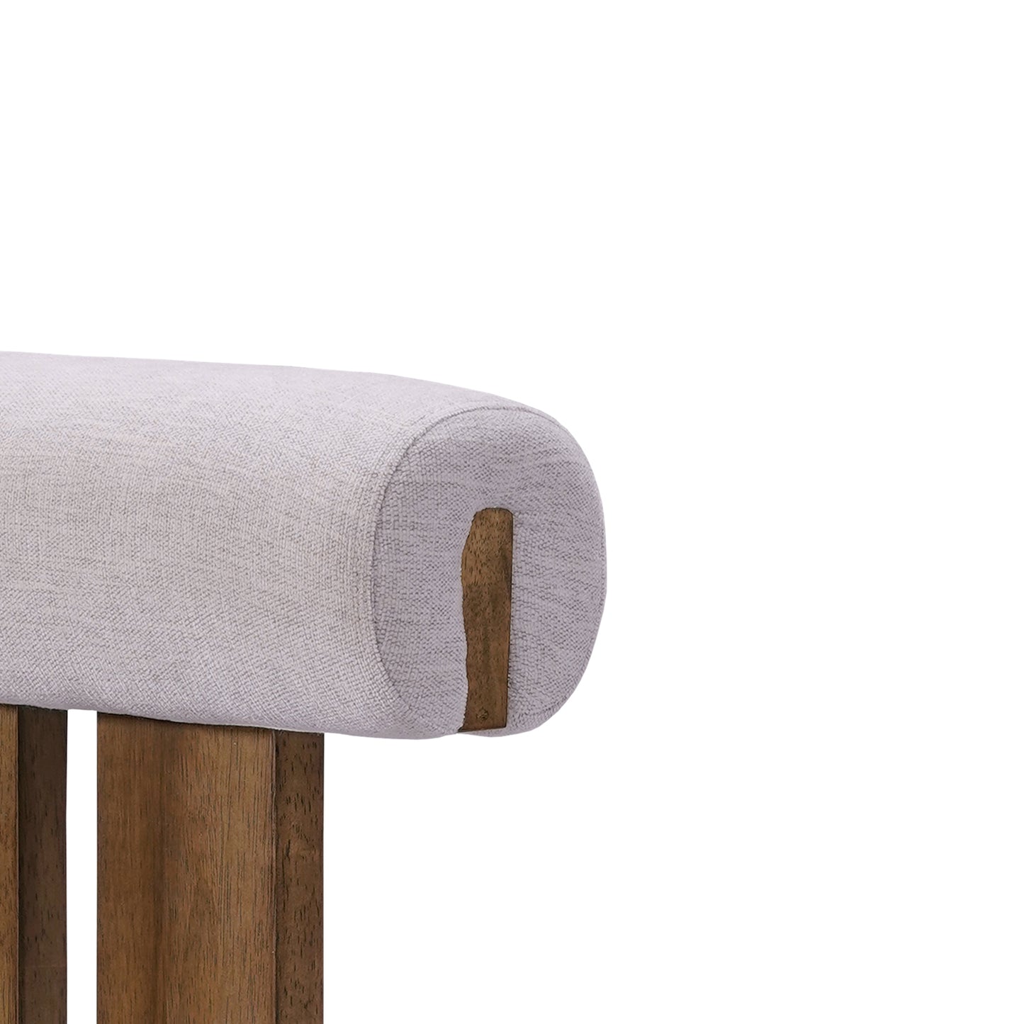 Renee Indoor Modern Split-Back Rubber Wood Counter Stool with Ivory Upholstery, Dark Walnut Finish, Set of 2 image 11