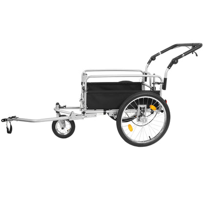 3-in-1 Heavy-Duty Bike Cargo Trailer –Bike Compatible Steel Frame, 110lb Capacity, Convertible Stroller & Pull Cart w/Suspension, 20" Wheels & Accessories image 5