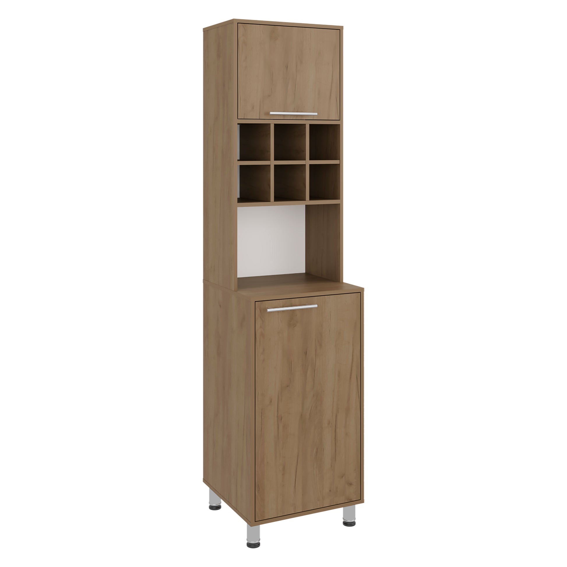 Attica 80" High, Double Door Kitchen Pantry Cabinet with Six Space Cubbies 4 Interior Shelves, Tall Storage Cabinets for Kitchen image 5