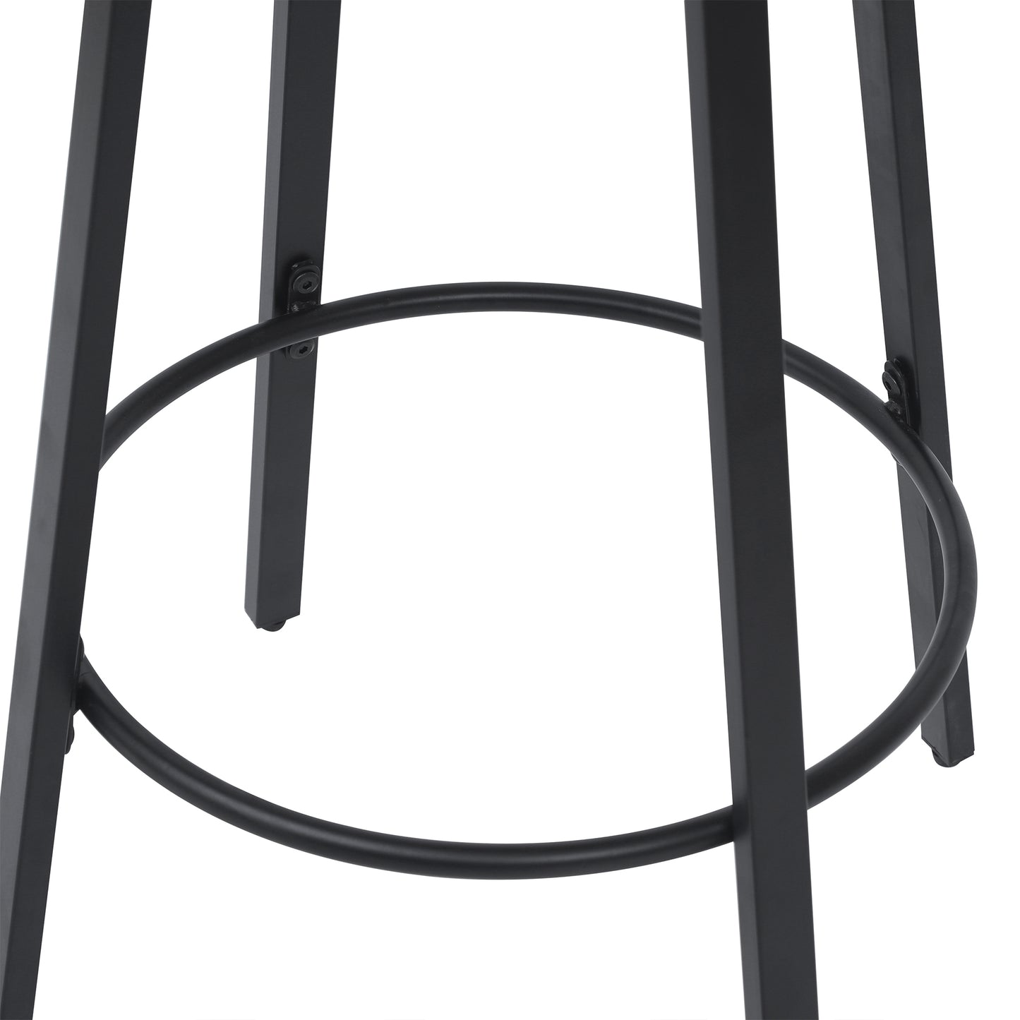 Counter Height Bar Stools Backless Handwoven Kitchen Dining Chairs with Round Footrest Set of 2 PVC Weaving Pub Stool for Indoor & Outdoor (Black & Creamy White) image 10