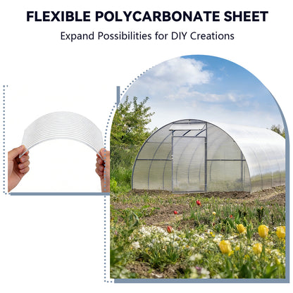 4x2 FT Polycarbonate Twin Wall Sheets, Shatterproof UV Blocking Greenhouse Cover Panels, Lightweight Insulated Roof Panels for Outdoor Garden, Patio and Balcony Use image 6