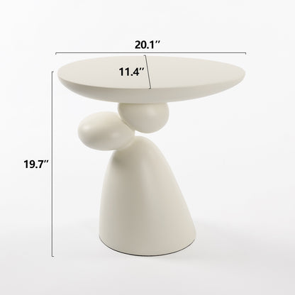 Lucky Stone End Table, Fiberglass Side Table, Modern Minimalist Corner Table, Coffee table with Decoration, Home Decor for Living Room, Bedroom, Guestroom image 10