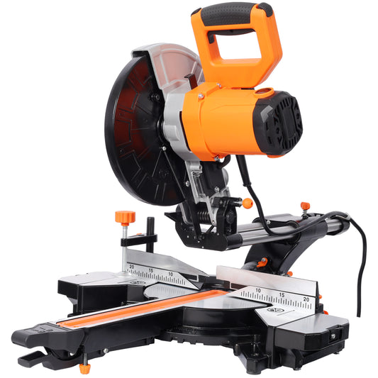 10in Single Bevel Double Speed Sliding Miter Saw,48T Blade,2-Speed 5000/3200 RPM,3.5x13in Cutting Capacity,ETL certificate image 1