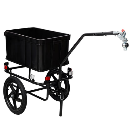 Bike Cargo Trailer with Support Bar, 600D PVC Waterproof Cover, Removable Box, Utility Bike Wagon Trailer for Shopping Camping and Outdoor Activities image 12