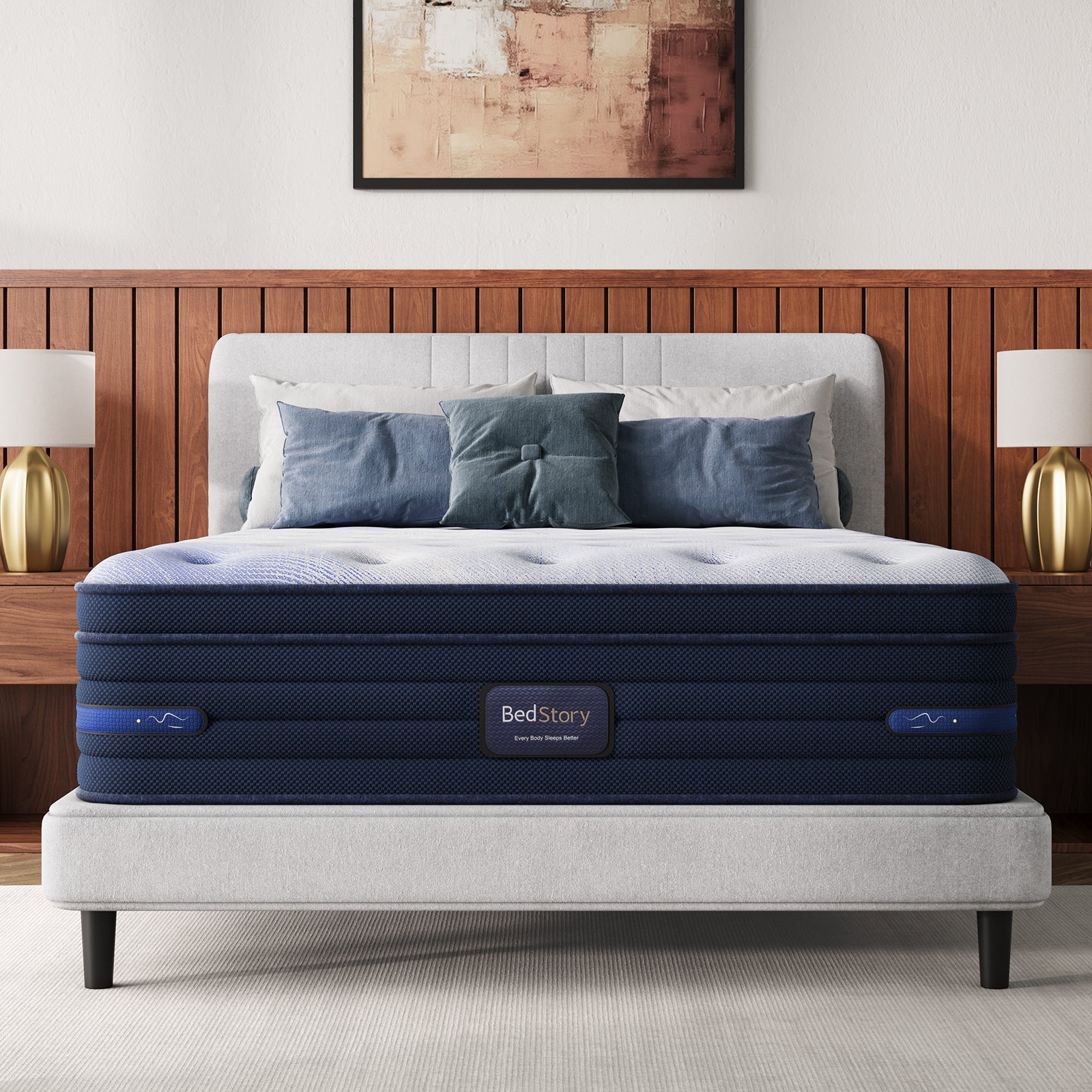Bedstory Spine Align 13" King Firm Pressure Relieving Cooling Hybrid Mattress with Instant Touch Cooling Fabric, 360° Airflow Circulation & Air Boost Comfort Foam image 1