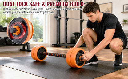 66LB Adjustable Dumbbell Set, 4-in-1 Convertible Weights, Dumbbells, Barbell, Kettlebells for Home Gym Workouts image 3
