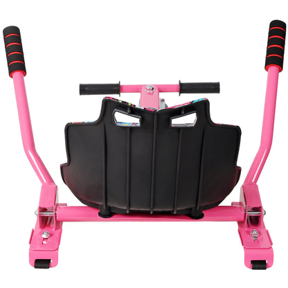 Hoverboard Seat Attachment Go-Kart,Fits 6.5" 8"10" Hoverboards,Sturdy Adjustable Off-Road Frame,Hover Cart for Family Fun,not include Hoverboard,Pink image 8