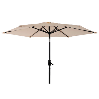 7.5 FT Patio Umbrella, Outdoor Market Yard Umbrella, Sun Shade Umbrella with Push Button Tilt and Crank Mechanism for Garden, Deck, Pool and Backyard, Not Include Umbrella Base, Beige image 3