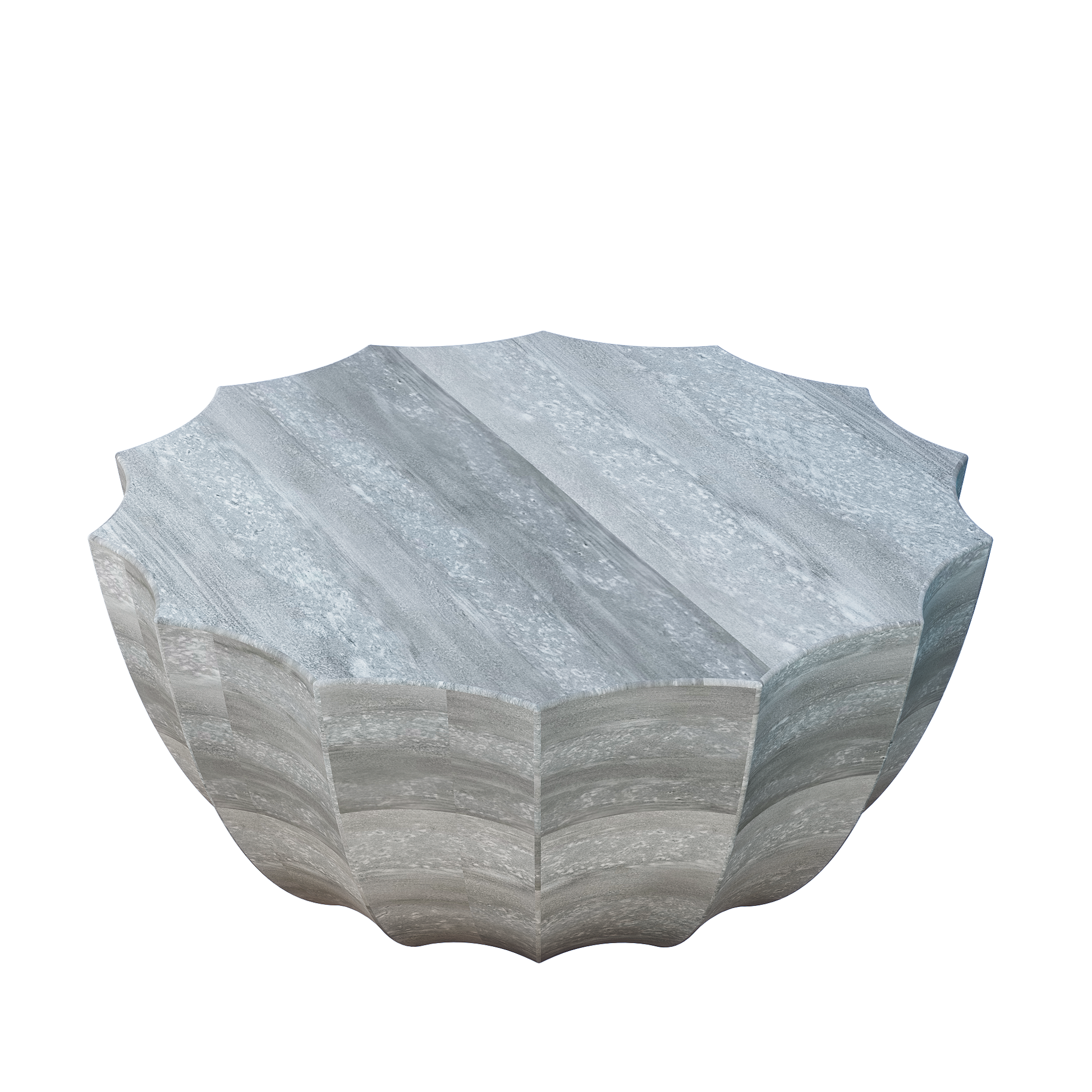 35.43" Modern Outdoor and Indoor Waterproof Coffee Table, Durable MgO Cement Design, Suitable for Terraces, Gardens, Backyards and Living Rooms (Marble white) image 5