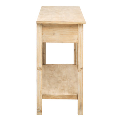 U_Style 58.3'' Fir Veneer Entryway Table with Honeycomb-patterned Fronts,Modern Stylish Console Table with 3 Drawers and Solid Fir legs,Suitable for Living Room,Entryway, Hallway, Study, Foyer image 12