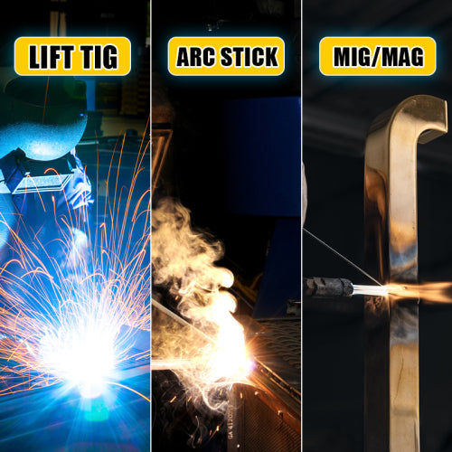 165A MIG welder, four-in-one multifunctional welding machine, with wire-feed MIG/ gas MIG/ liftIG/ manual arc welding, LED digital display and synergistic control, dual voltage 110V/220V MIG-165DS image 9
