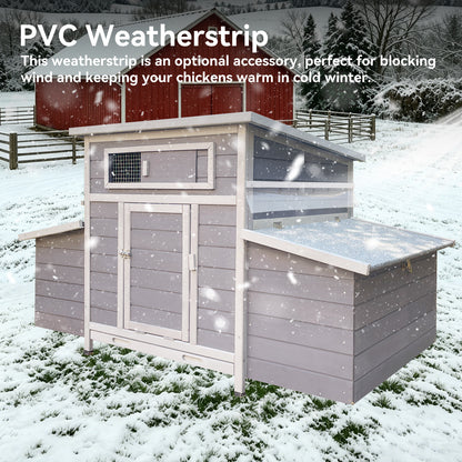 Large Wooden Chicken Coop Outdoor Hen House Poultry Cage for Outdoor with 2 Sides Nesting Boxes image 7