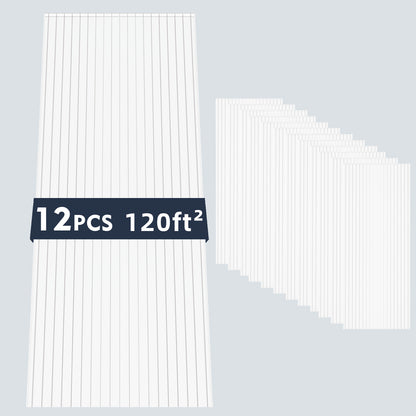 5' x 2' Twin-Wall Polycarbonate Greenhouse Panels (12 Pack), High Light Transmission & All-Weather Insulated Sheets, Shatter-Resistant Replacement for Glass Roofing, Balcony Divider image 5