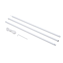 Outsunny Sun Sail Shade Canopy Adjustable Installation Pole/Pipe Kit White