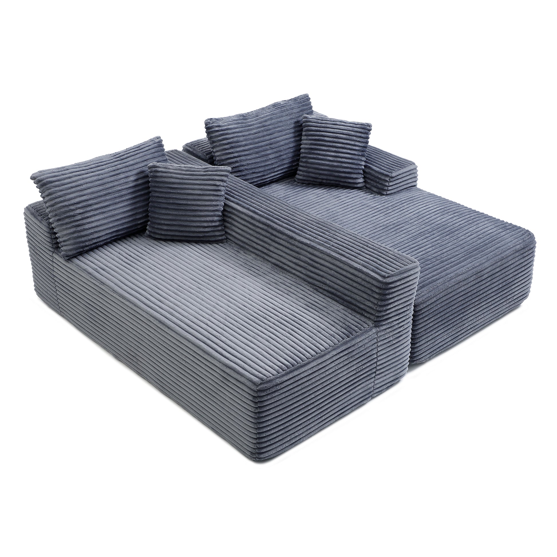 105'' Modular Sectional Sofa, Cloud Sectional Couch with Deep Seat, Modern Modular L-Shape Sofa Couch with Chaise,Upholstered Couches for Living Room Bedroom,No Assembly, (GREY) image 11