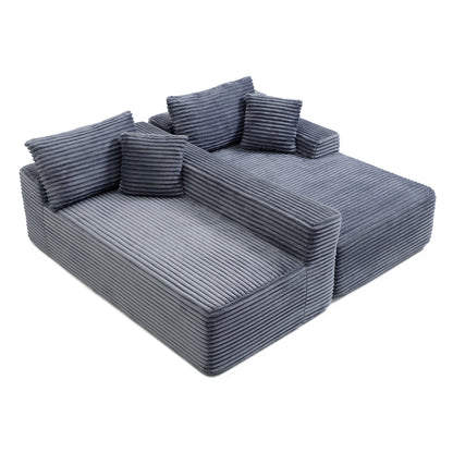 105'' Modular Sectional Sofa, Cloud Sectional Couch with Deep Seat, Modern Modular L-Shape Sofa Couch with Chaise,Upholstered Couches for Living Room Bedroom,No Assembly, (GREY) image 11