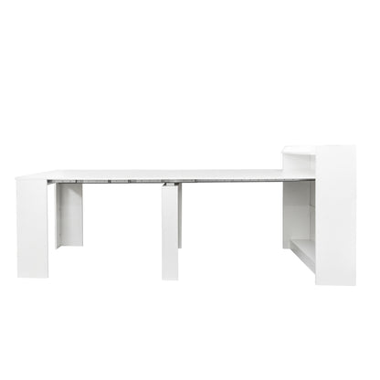 Modern Extendable Dining Table with Storage image 9