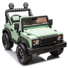 Licensed 2015 Land Rover Defender 90,24V Kids Ride On XXL Car W/Parents Control,2wd,Four-wheel suspension,Bluetooth,MP3,Music,Power display,LED Lights,Speeds 1.86-3.11MPH for Kids 3-7.