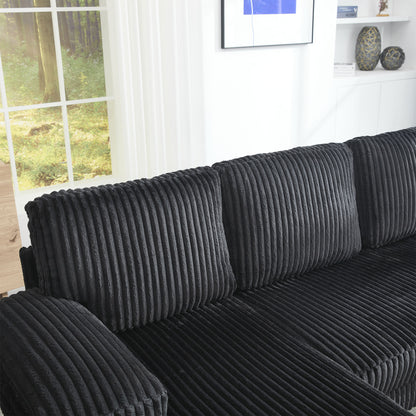 [VIDEO provided][New]U-Shaped Couch with Oversized Seat,4-Seat Sofa with Double Chaise,Comfortable and spacious indoor furniture for Living Room,Apartment image 12