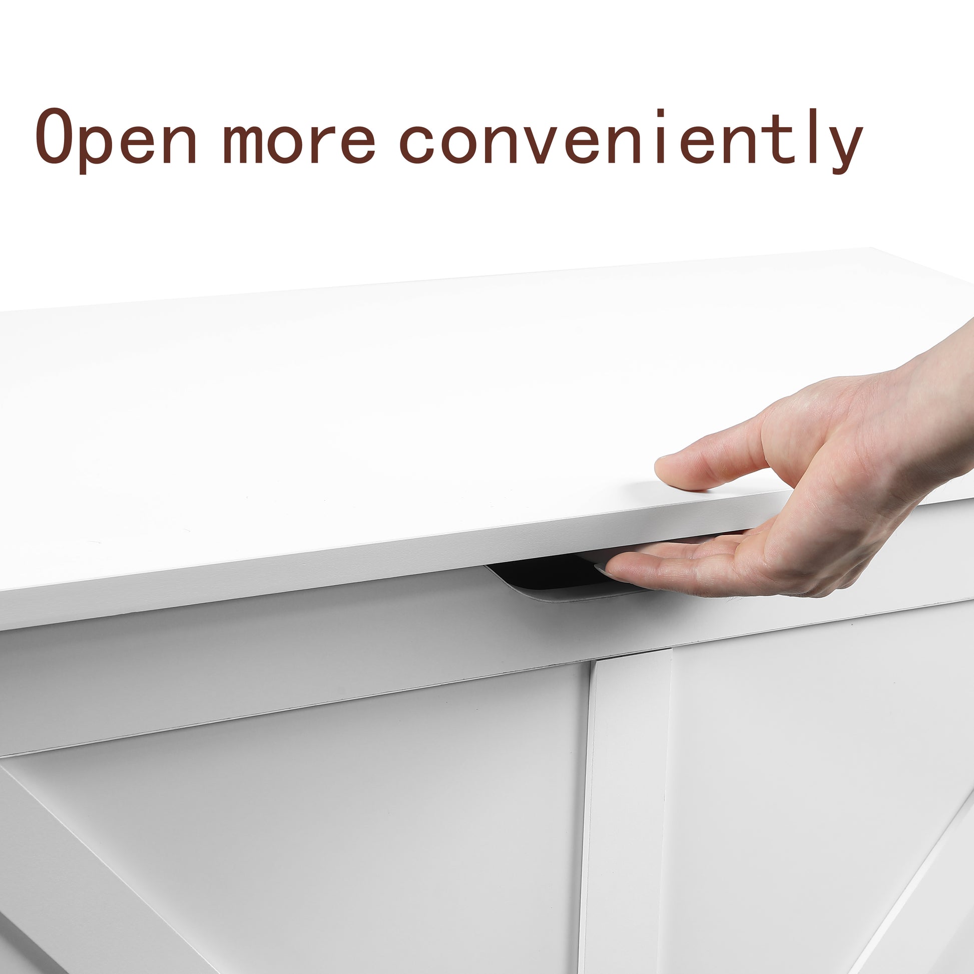 Storage Chest,Storage Bench,Retro Toy Box Organizer,Entryway Storage Bench with 2 Hinges,Easy Assembly,White image 5