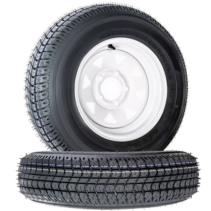 Set of 2 ST175/80D13 Trailer Tires and Wheel Assembly, DOT Approved- Highway Legal,6-Ply Heavy Duty, 13" Rim, 5 Lug on 4.5" PCD, 3.99" Center Bore, 1360 lbs Capacity for Boat, Utility, or Lawn Trailer image 9