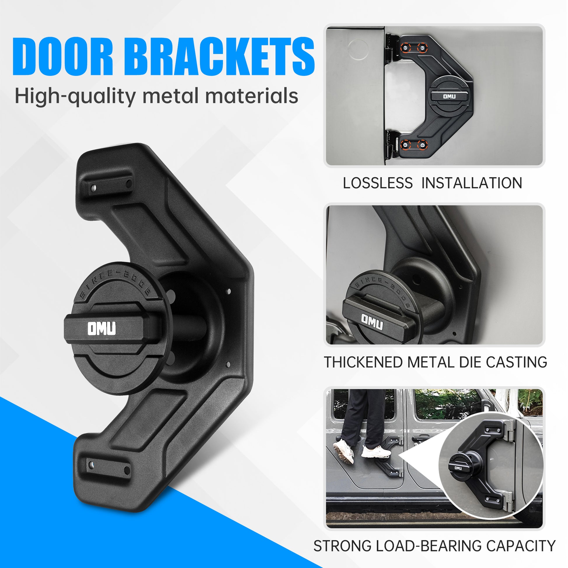 OMU 2.64 Gallon/10L Door Hinge Gasoline Container and Mount Set Compatible with 2007-2026 Jeep wrangler JK JL JT, Gasoline Pack Mount Backing Plate with Snapin Spout Backup Petrol Water Storage Can image 5