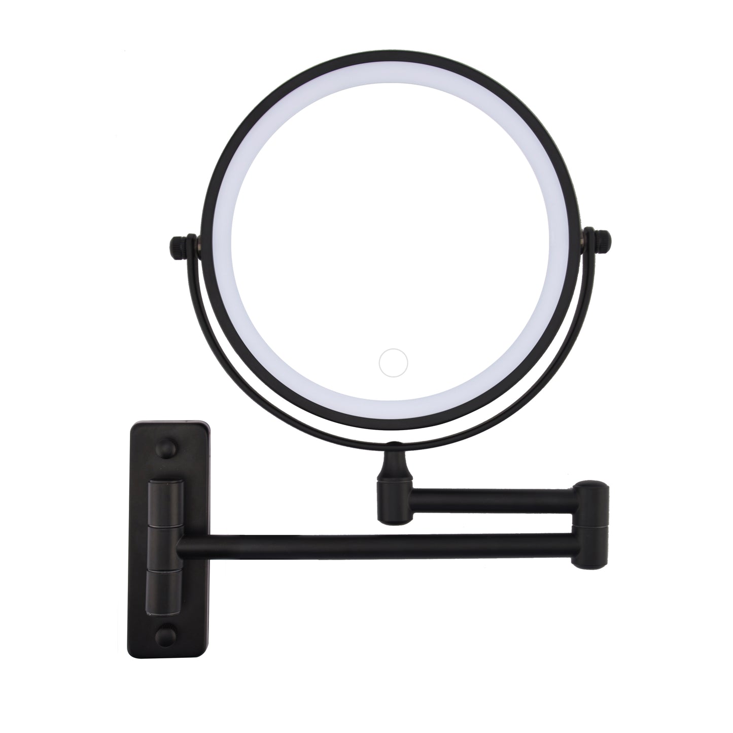 Wall Mounted Lighted Makeup Mirror, 1000mAh Rechargeable Double Sided 1X/10X Magnifying Mirror with Light,3 Color Lights,Touch Dimmable, Extended Arm 360 Rotation Wall Mounted Makeup Mirror image 3