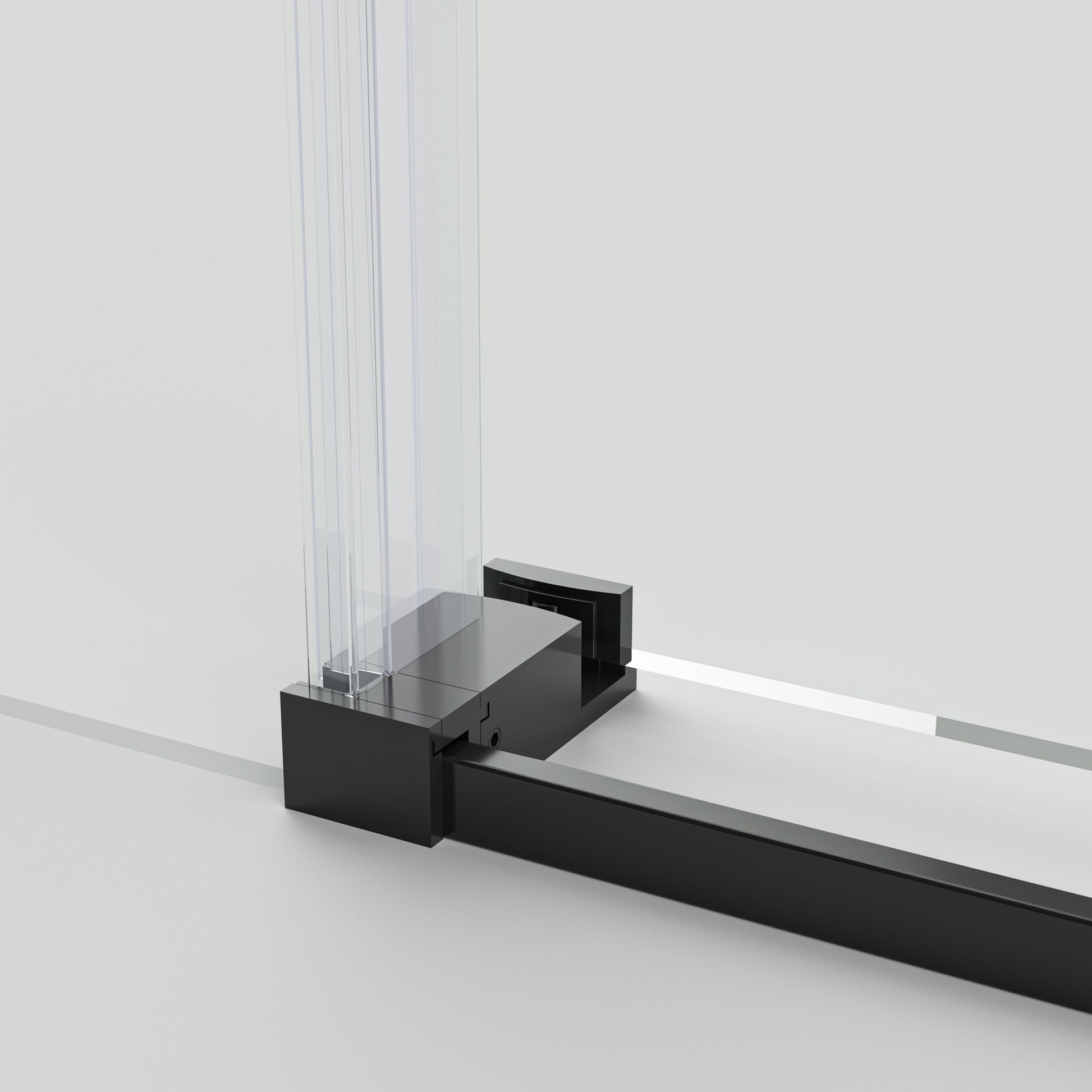 56-60"W x 76"H Frameless Shower Door, Sliding Shower Door, with Premium 5/16"(8mm)Thick Tempered Glass Shower Enclosure,Chrome Matte Black With Buffer, kd image 7