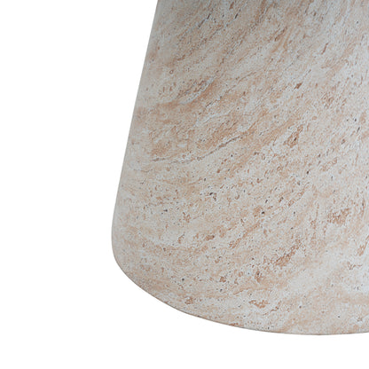 Outdoor/Indoor Lightweight Concrete Side Table,Travertine Finish image 9
