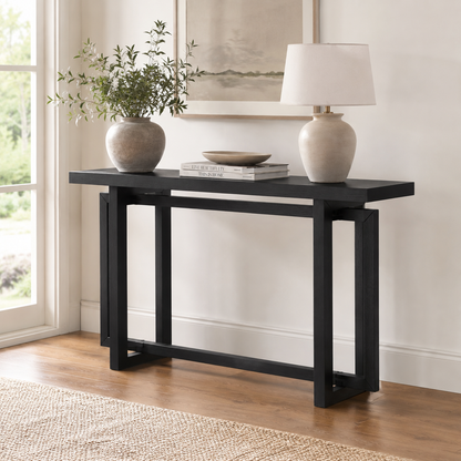 59" Narrow Console Table - MDF Entryway Sofa Table for Hallway, Living Room, Foyer with Space-Saving Design image 6