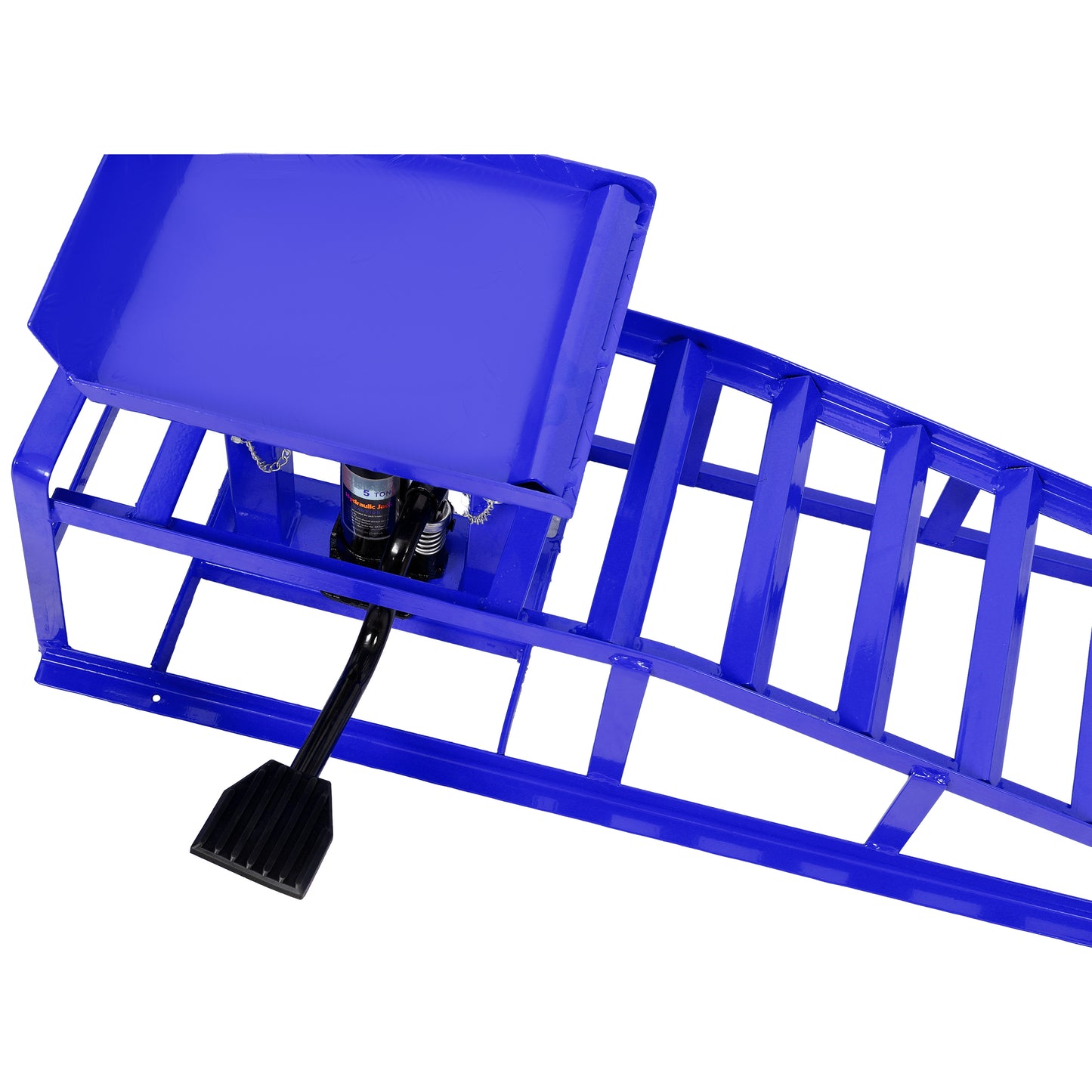 Auto Car Truck Service Ramps Lifts with Pedal, Garage Car Lift Hydraulic Ramps 5 Ton,Automotive Hydraulic Lift Repair Frame Lift(2 Pack) blue image 8