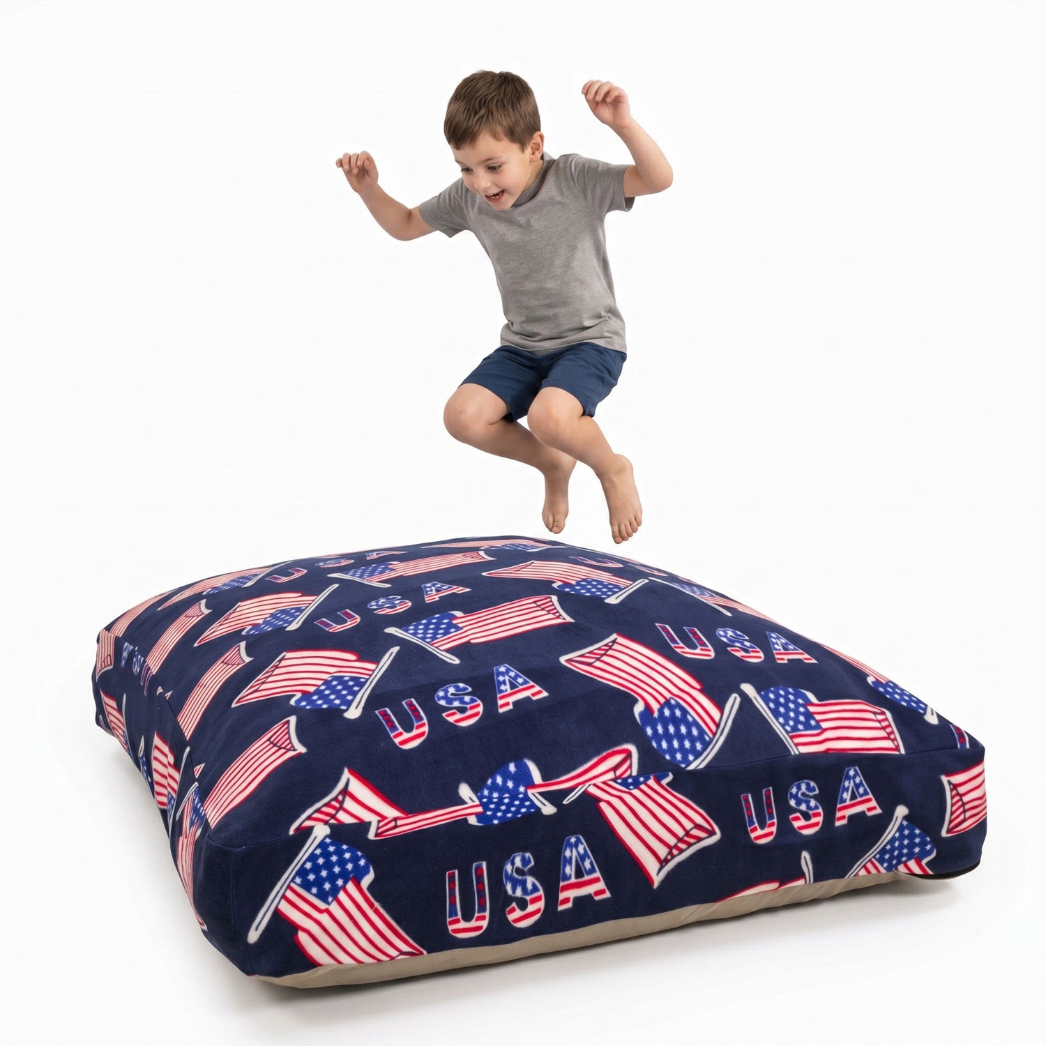 Sensory Crash Pad for Kids & Adult – Crash Mat with Foam Blocks, Removable and washable with Non-Slip Bottom, Fleece Soft Fabric Sensory Pads, Landing Mat for Jumping, Relaxing & Play - 48"x72" image 1