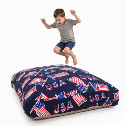 Sensory Crash Pad for Kids & Adult – Crash Mat with Foam Blocks, Removable and washable with Non-Slip Bottom, Fleece Soft Fabric Sensory Pads, Landing Mat for Jumping, Relaxing & Play - 48"x72" image 1