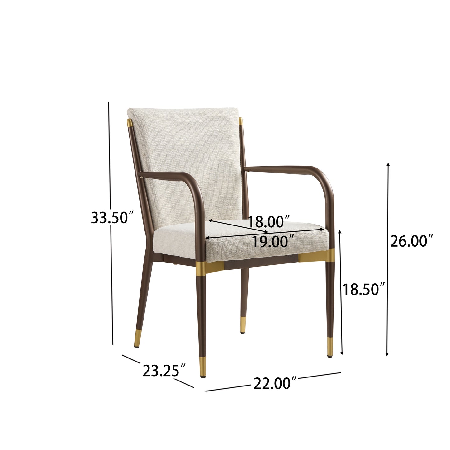 MODERN DINING ARM CHAIR - SET OF 2 image 12